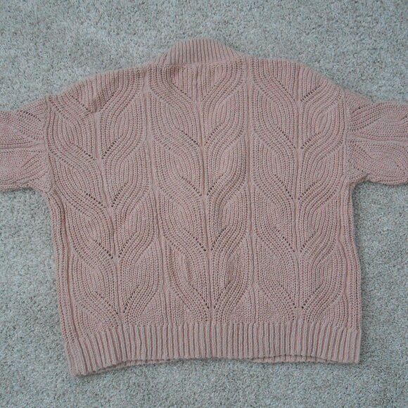 Madewell Cotton Knit Pink Cardigan Sweater V Neck Button Up Women’s Size Small - Picture 9 of 13
